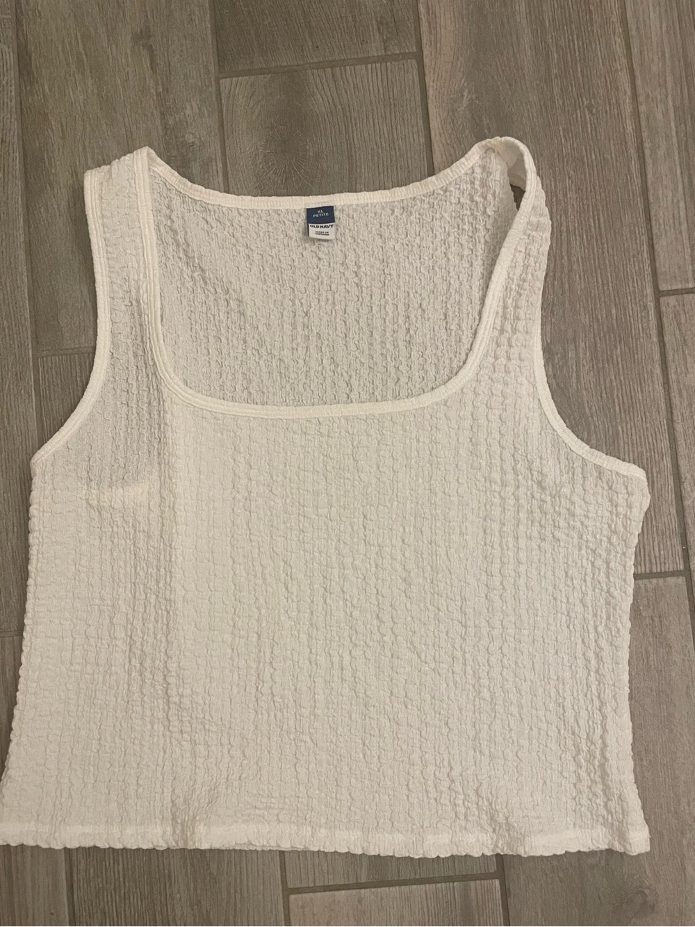 Old Navy white tank top, size XL Petite. Like new.